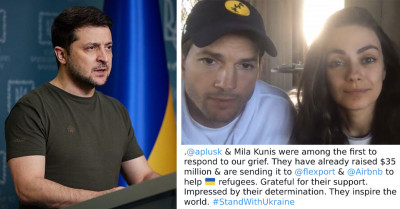 Ukrainian President Personally Thanks Ashton Kutcher And Mila Kunis For Their Efforts In Raising Close To $35M For Ukraine