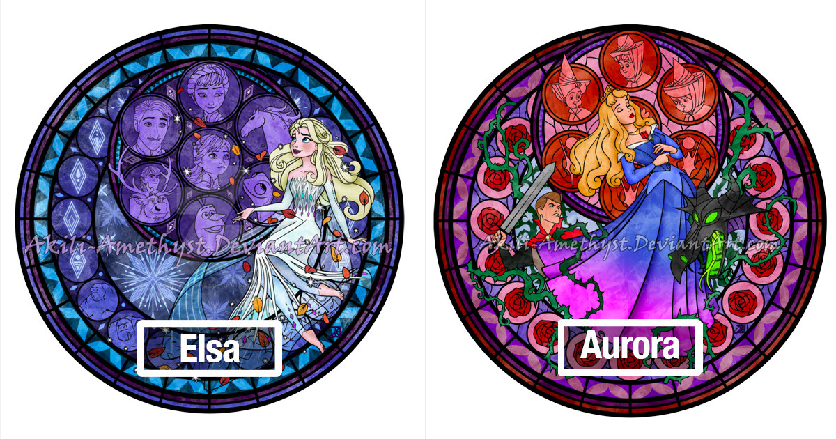 Disney Characters Depicted in Stained Glass Art Are Truly Exquisite