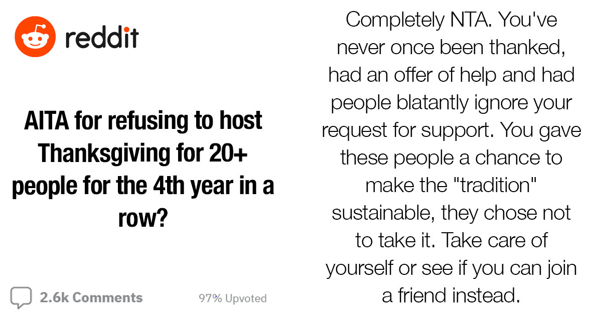 Woman Has Refused To Cook And Host Thanksgiving And Christmas For Her Fiancé's Family And The Reddit Community Is In Full Support