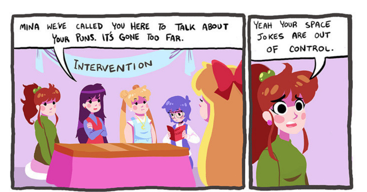Sailor Moon Space-Inspired Puns in Comic Form Are Too Good to Miss