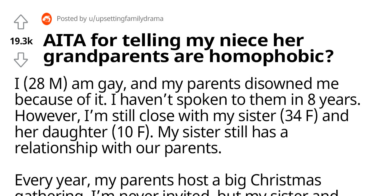 10-Year-Old Niece Scolded Her Grandparents After Finding Out That They Purposely Don't Invite Her Gay Uncle to Christmas Gatherings