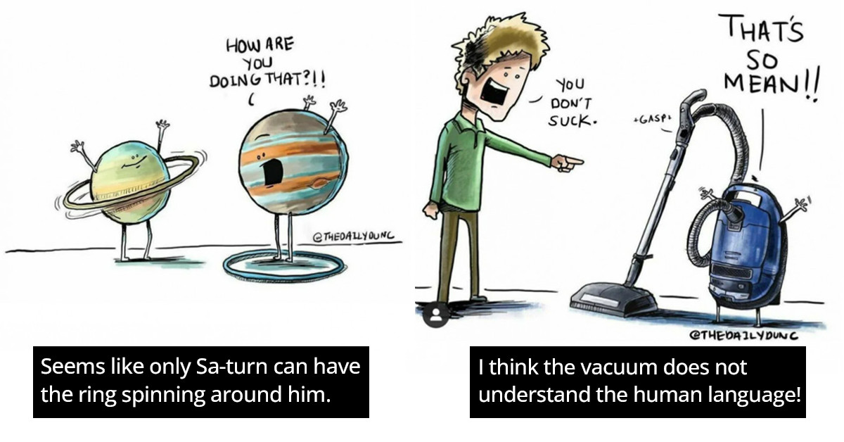 Creative Artist Depicts Conversations Among Inanimate Objects In These Clever Illustrations