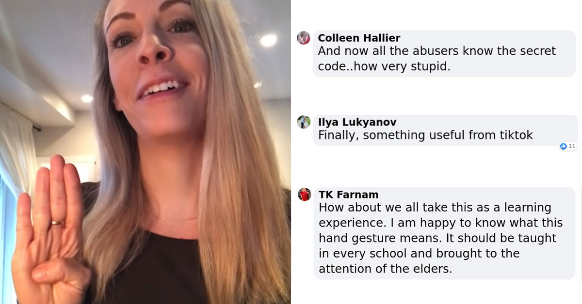 Tiktok User Was Rescued From Domestic Violence After Showing This Hand Gesture That Saved Her Life