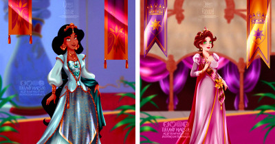 Disney Princesses As Queens Look Breathtaking In This Artist's Illustration Series