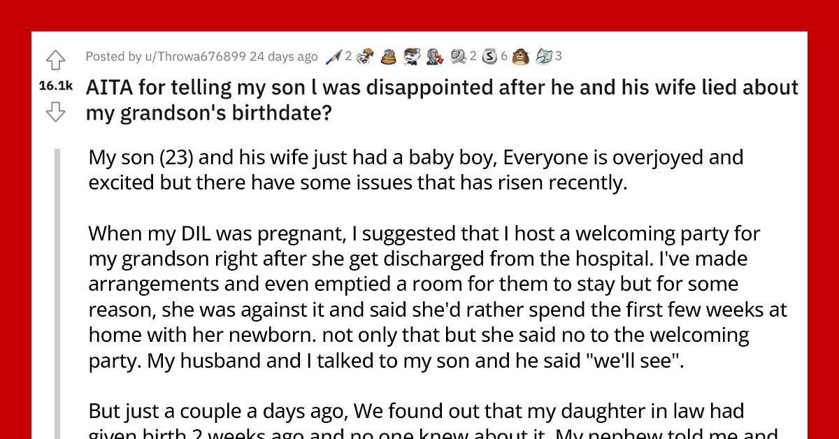 Woman Insists on Having a Welcome Party for Her New Grandchild Immediately After Birth, So They Lie to Her About the Birthdate