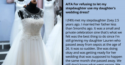 Grieving Mother Asks Reddit If She's Wrong For Refusing To Let Her Stepdaughter Wear Her Late Daughter's Wedding Dress