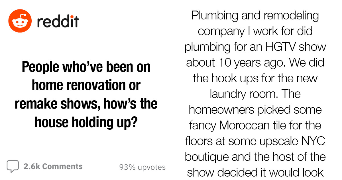 People Who Participated In Home Renovation Shows Share Their Post-TV Experiences