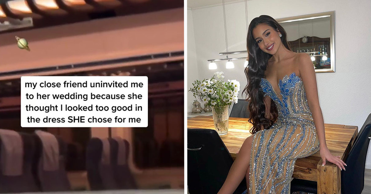 Woman Uninvited To Her Friend's Wedding At The Last Minute Because She "Looked Too Good" In Her Dress