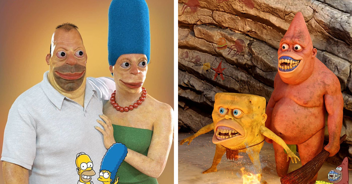 Artist Creates Real-Life Versions Of Popular Cartoon Characters