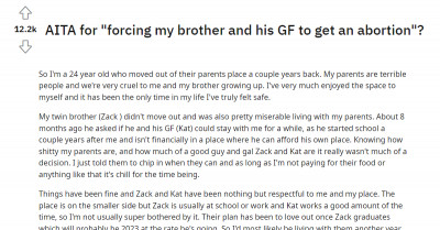 Confused Twin Accused Of Forcing Her Brother's Pregnant GF To Get An Abortion After Telling Them They Can't Live With Her If They Keep The Baby