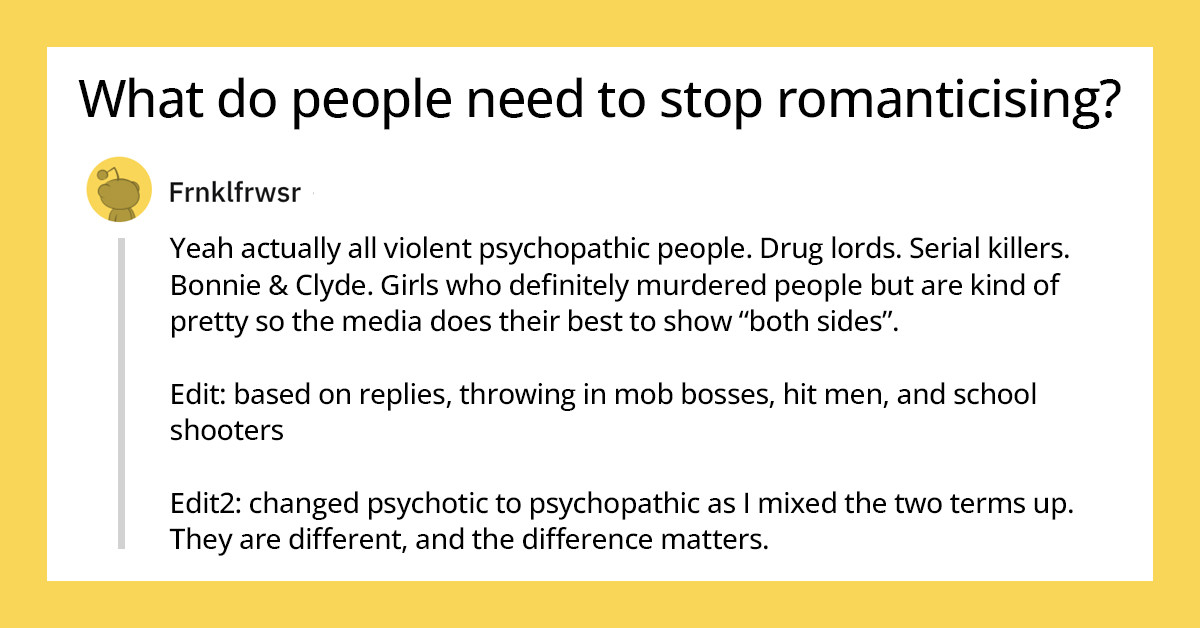 Reddit Goes Through 35 Toxic Traits and Things That People Should Stop Romanticizing