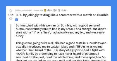 Dude Regrets Choice Of Words After Texting Like A Scammer On Bumble And Getting Unmatched Instantly