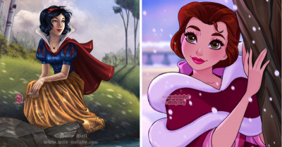 Cheeky Fan Artist Creates The Most Adorable Disney Pin-Ups