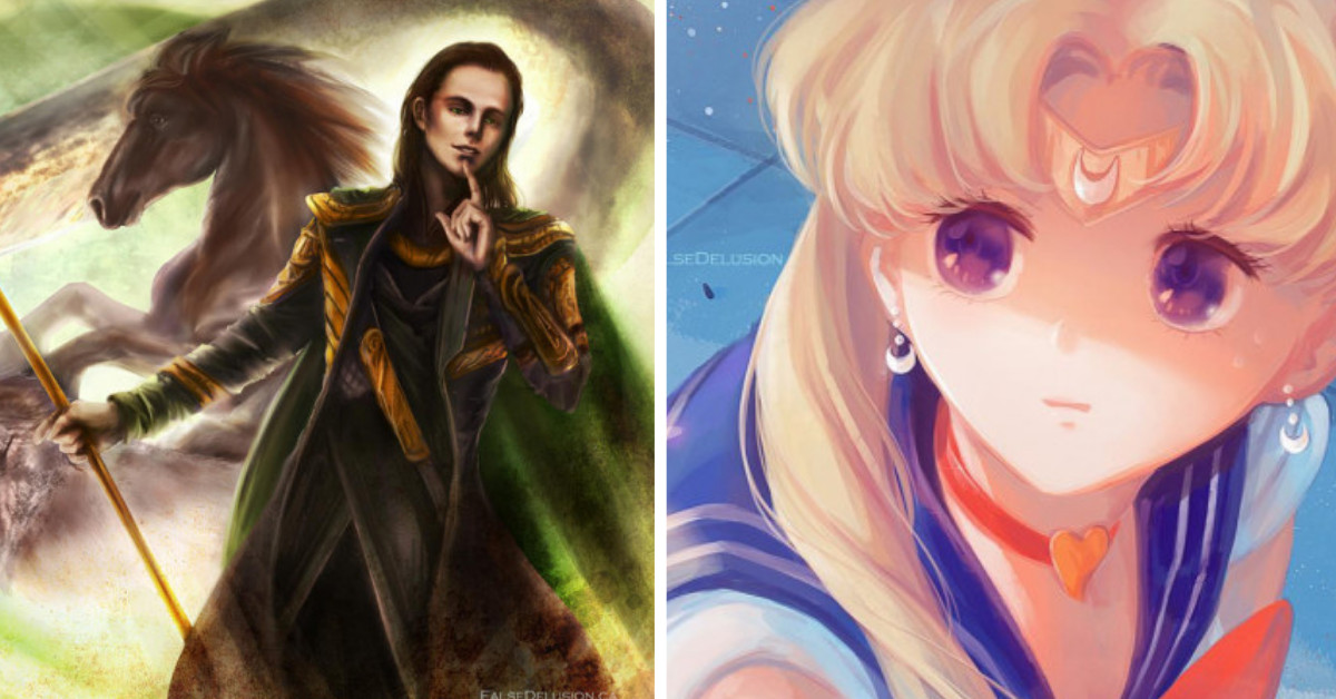 Artist Creates Breathtaking Backdrops For The Five Main Sailor Scouts