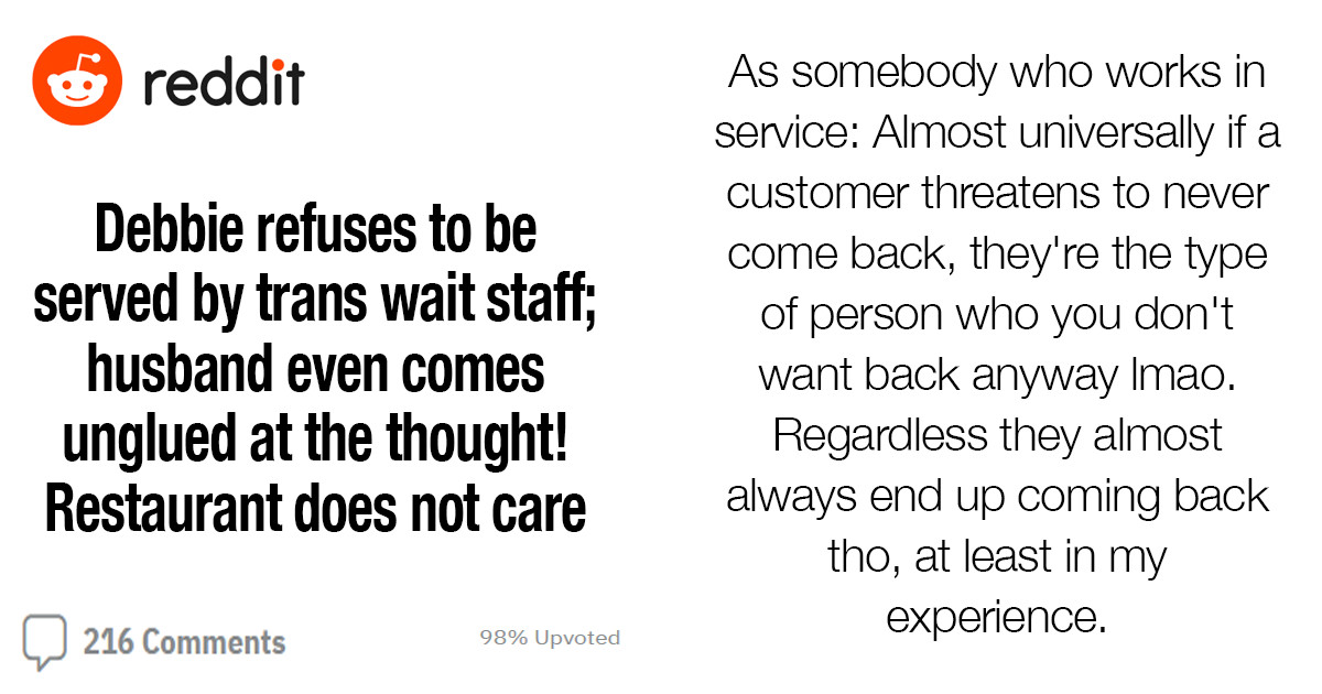 Owner Claps Back At A Karen Who Refuses To Be Served By A Trans Employee