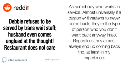 Owner Claps Back At A Karen Who Refuses To Be Served By A Trans Employee