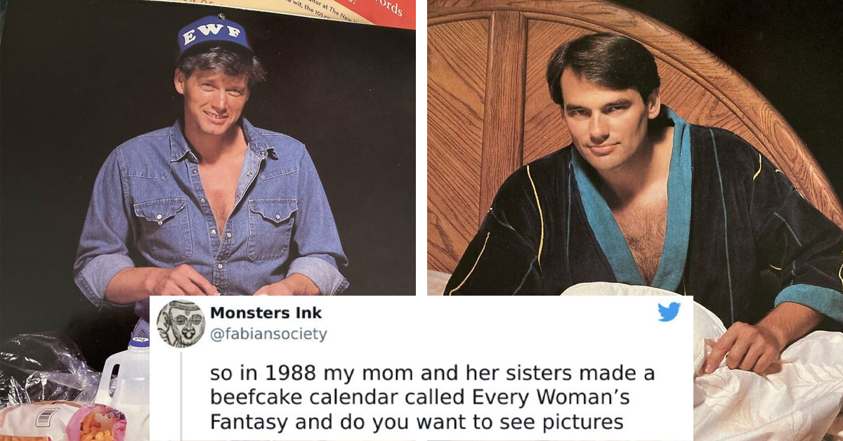 People Online Are Giggling At This "Every Woman’s Fantasy" Calendar From The '80s, Which Shows Men Doing House Chores