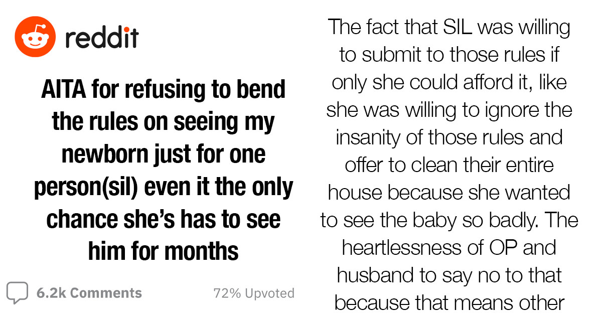 Mom Makes Up Unreasonable Rules For Her Family Before They Could See Her Newborn Baby