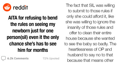 Mom Makes Up Unreasonable Rules For Her Family Before They Could See Her Newborn Baby