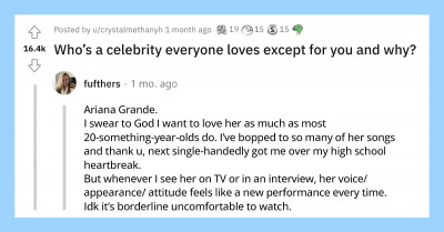 15+ People Share Celebrities They Don't Like Even Though They Are Commonly Adored