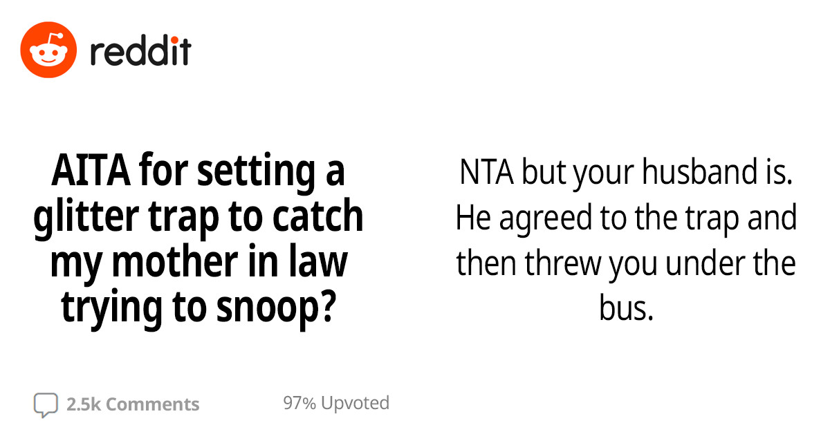 Wife Plants A Glitter Bomb To Catch Her MIL Snooping Around The Bedroom