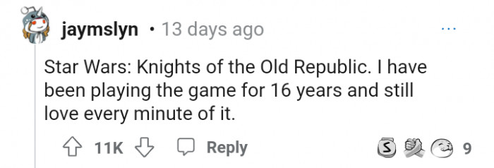 10. Star Wars: Knights of the Old Republic