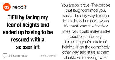Man Faces Fear of Heights at Work and Ends Up Having to Be Rescued