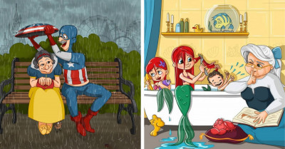 Clever Artist Reimagines Your Favorite Cartoon Characters in Their Old Age, and the Results Are Great
