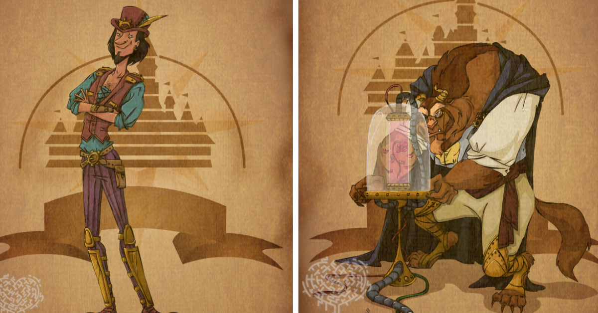 36 Steampunk-Themed Disney Illustrations That Are a Treat for Disney Fans