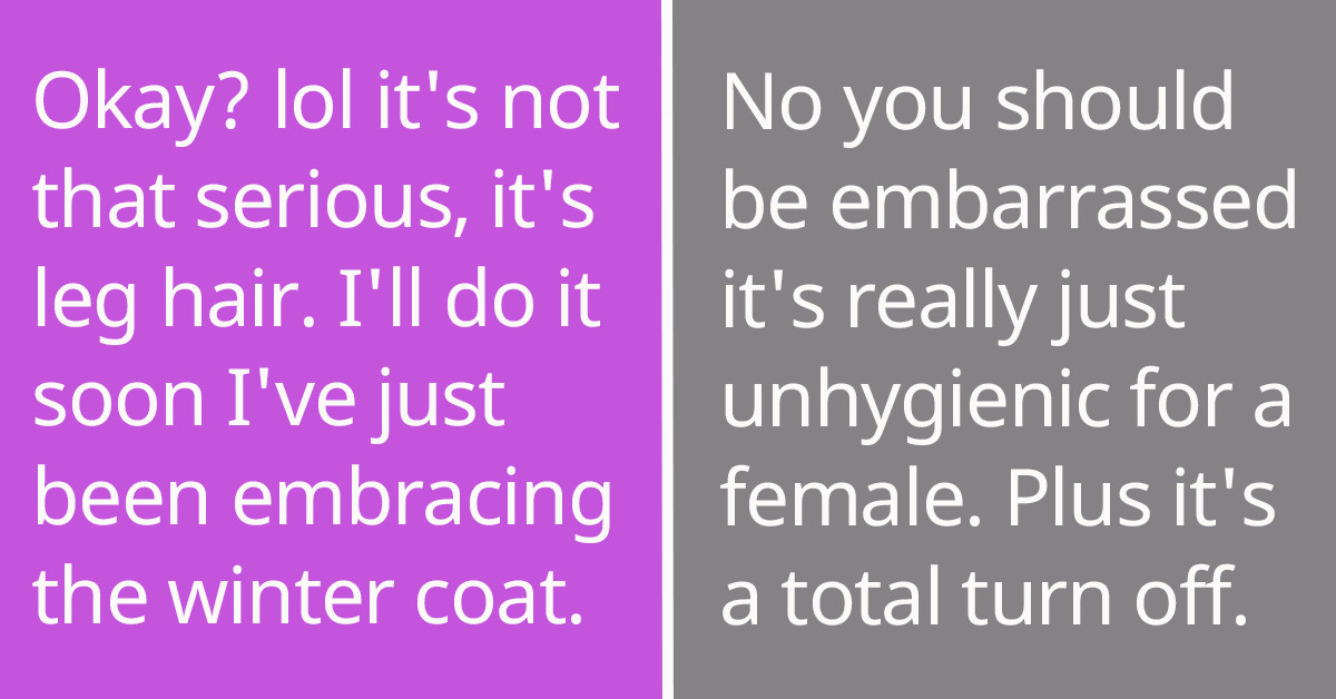 This Woman Was Shocked By The Awful Response Her Boyfriend Gave Her For Sending A Silly Picture Of Her Unshaven Legs