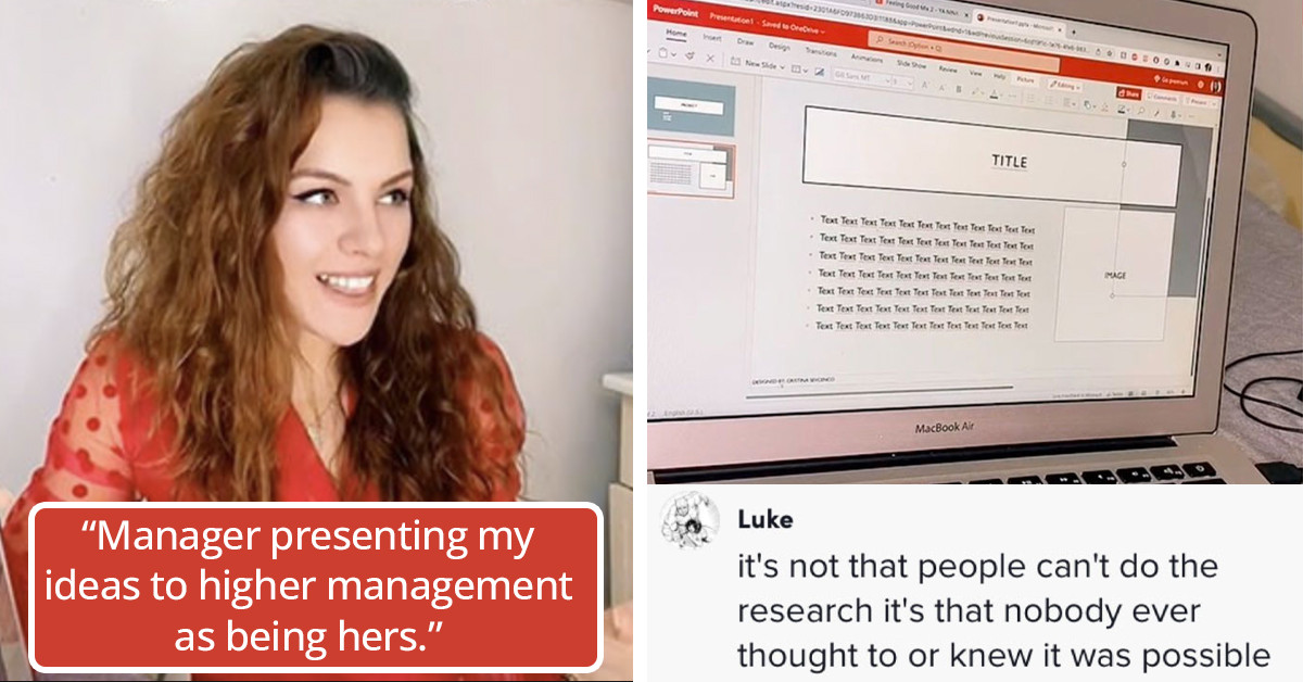 Content Creator Shows Tutorial On How To Put Watermarks In Presentations After Manager Steals Her Work