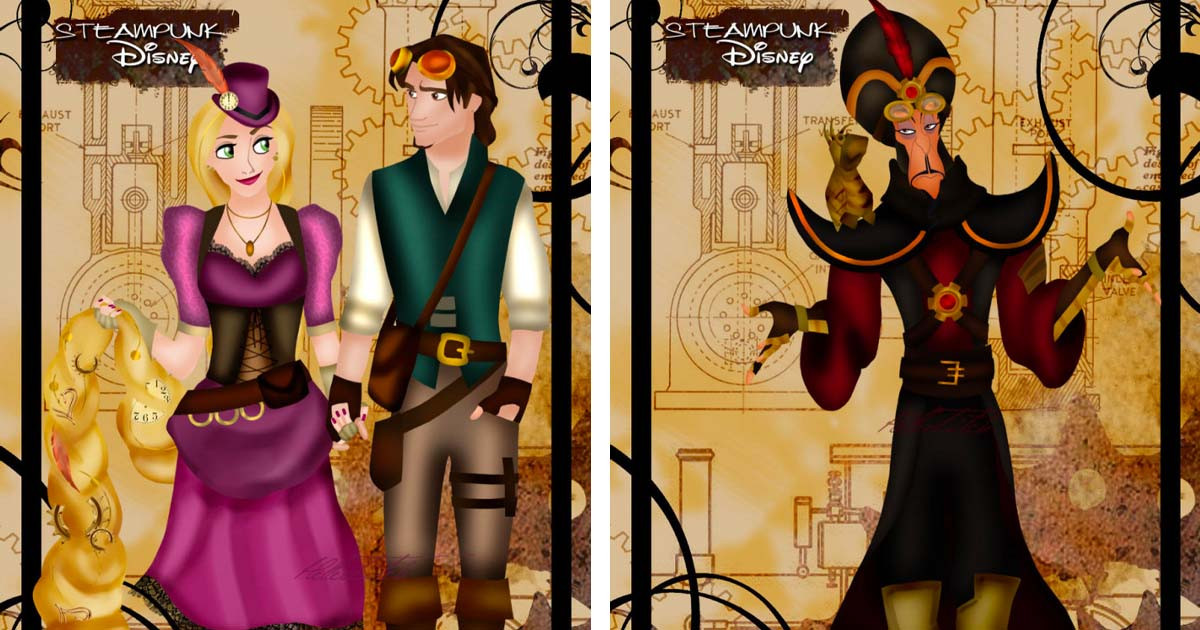 Disney Characters Get a Killer Steampunk Makeover Thanks to This Talented Artist