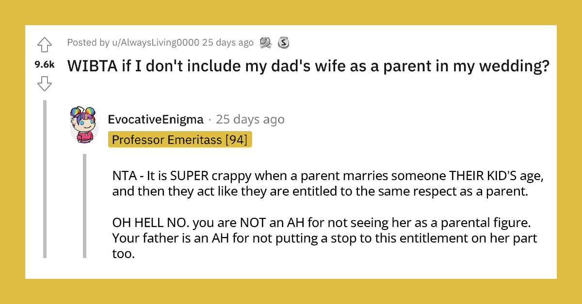 Bride's Stepmom Found Out The Soon-To-Be Married Couple Will Be Giving Gifts To Each Other's Parents And Demands That She Receive One As Well