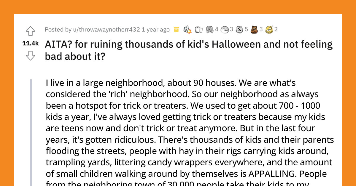 Homeowner From Rich Neighborhood Gets Accused Of Ruining Halloween After She Urged The Community To Screen Trick Or Treaters From The Other Town