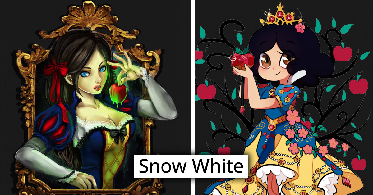 Two Very Different Artists Flex Their Skills By Designing A Brief Series Of Disney Characters