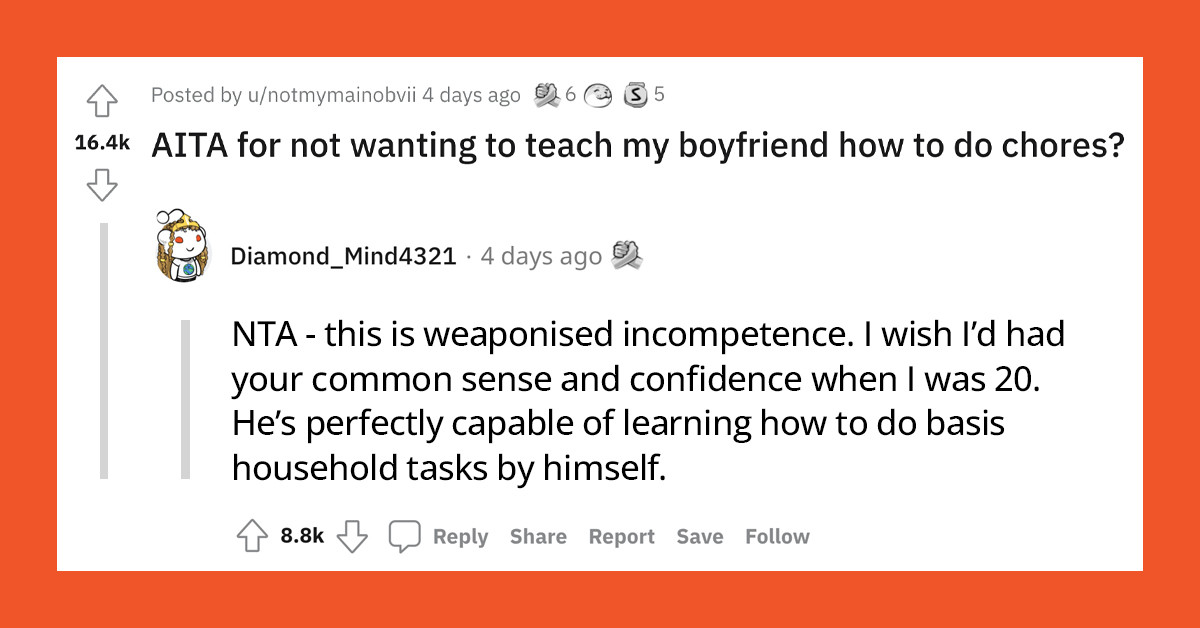 Girlfriend Gives Up Teaching Boyfriend How To Do Chores After Multiple Tries