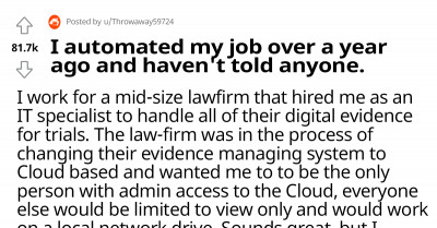 IT Guy Gets Paid 90K For A Job That He Does For Only 10 Minutes After Writing A Script That Automated His Entire Work