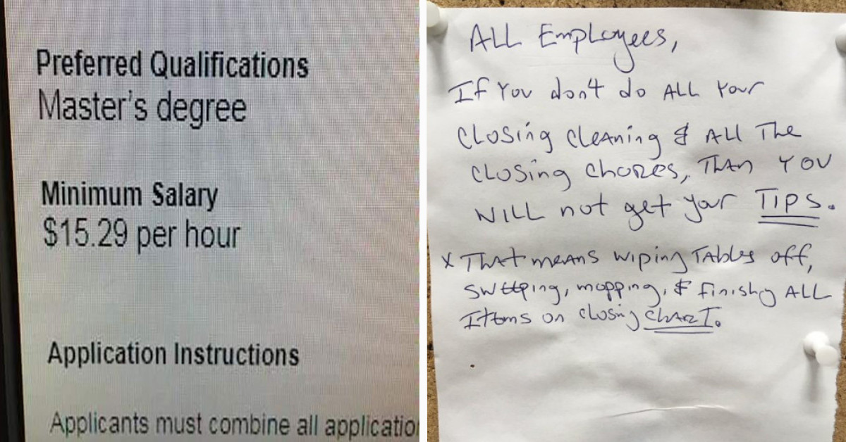 30 People Describe Bad Working Conditions In Twitter Thread Called The "Nobody Wants To Work Anymore" Starter Kit