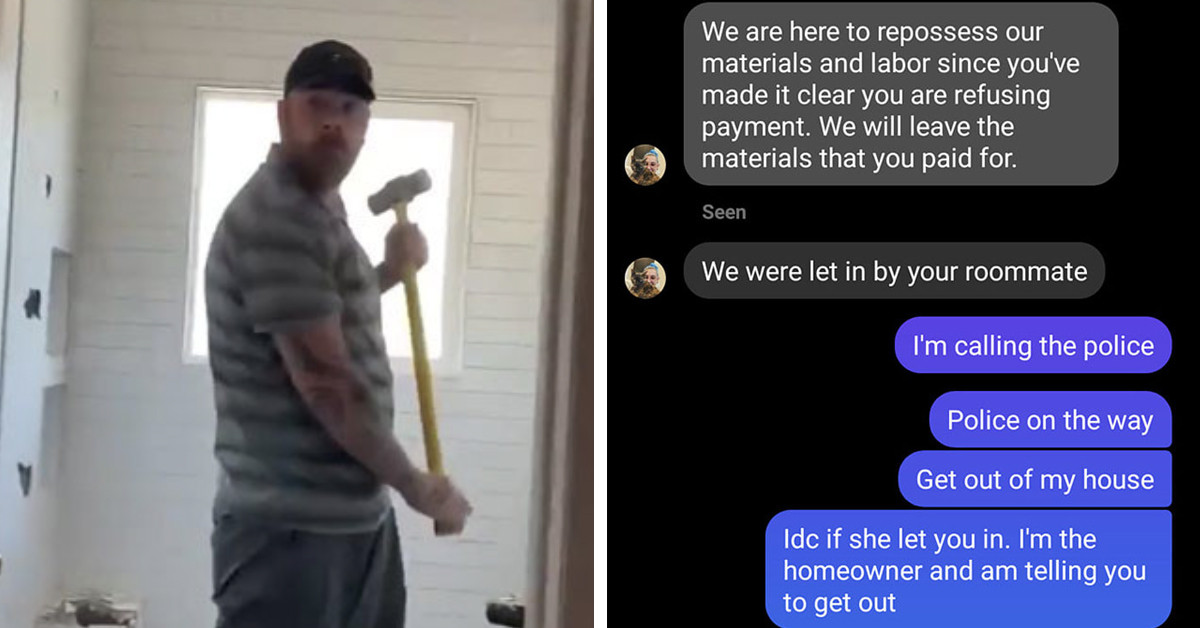 Contractor Smashed A Newly Renovated Bathroom Because Client Refused To Pay The Balance