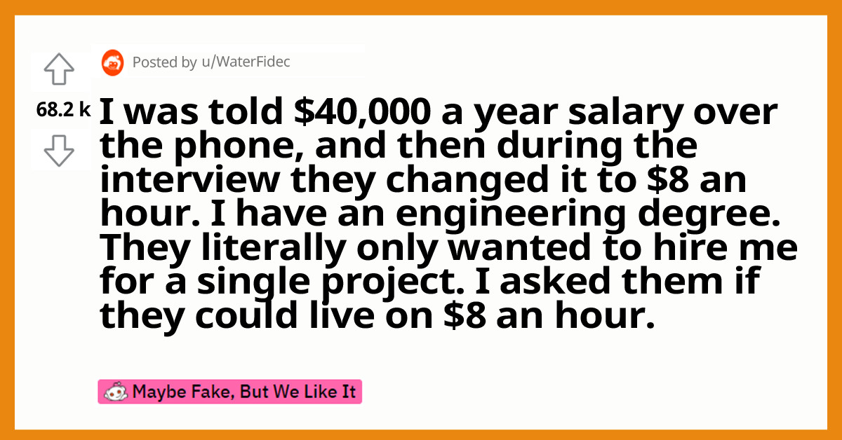 Man With Degree Is Fuming Over Company That Changes Contract to $8/Hour Contract From A $40K Salary