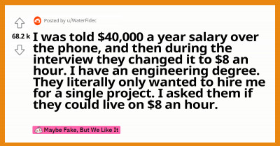 Man With Degree Is Fuming Over Company That Changes Contract to $8/Hour Contract From A $40K Salary