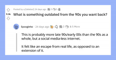 20 People Share Things From The 90s They Want Back