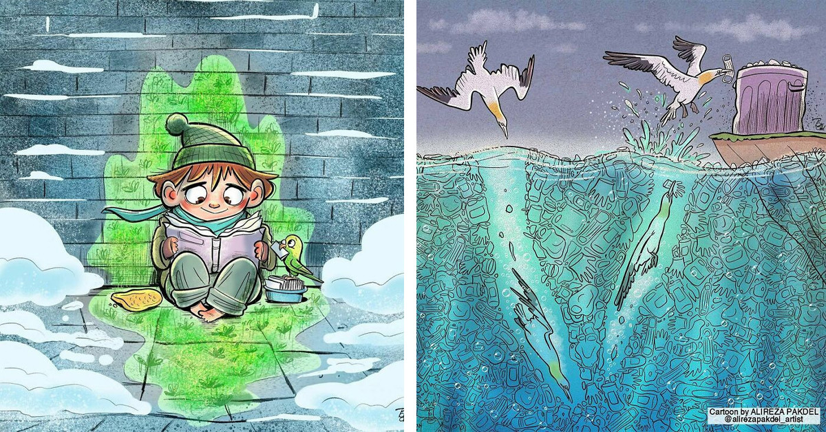 Iranian Artist Alireza Pakdel's Digital Illustrations Expose the Flaws of Today's Society