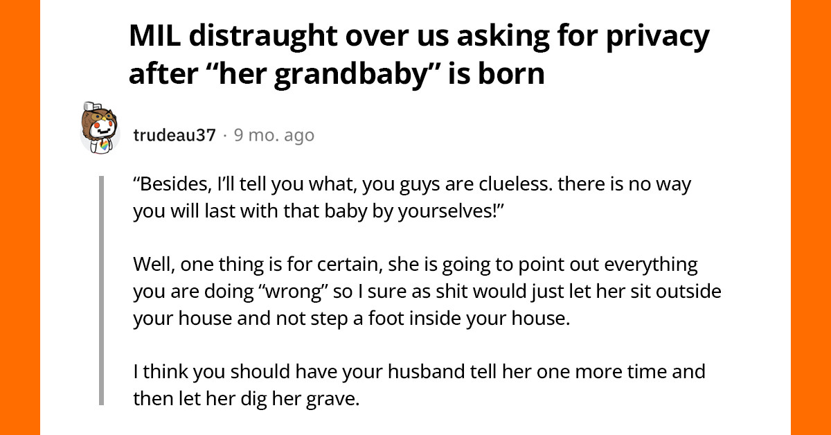 MIL Upset Because Heavily Pregnant Daughter-In-Law Requested Privacy During Birth