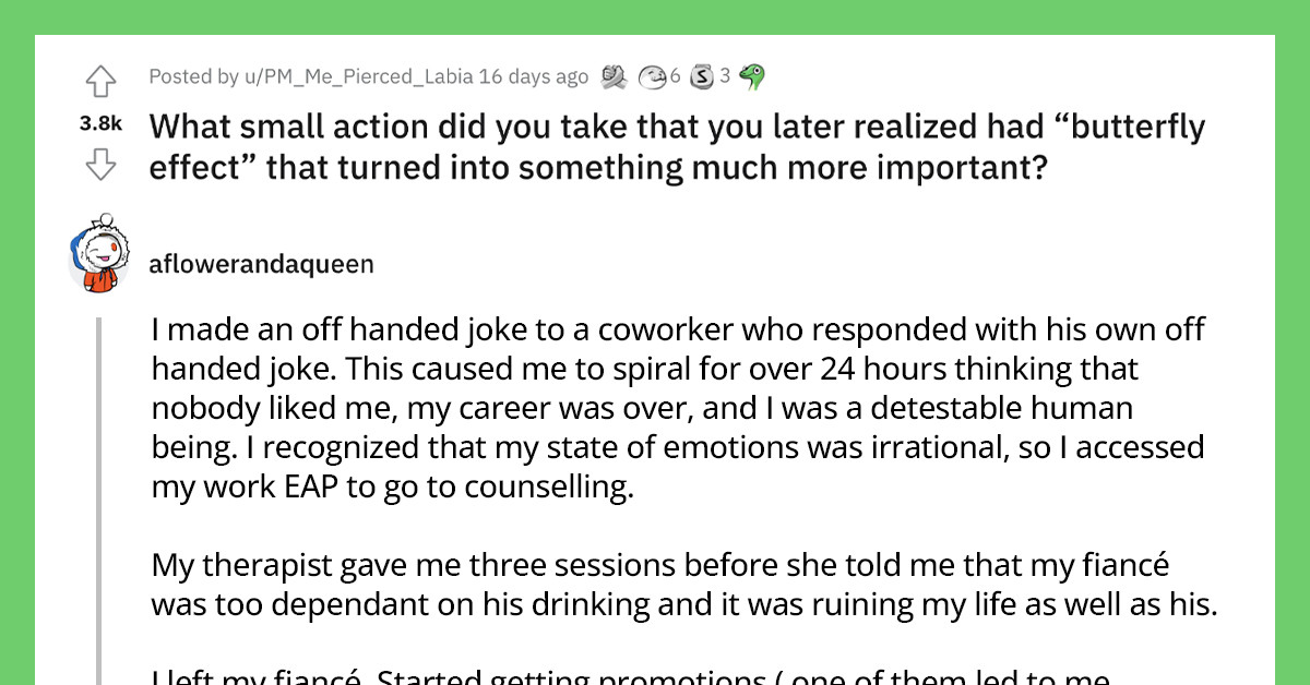 30 People Share Amazing 'Butterfly Effect' Moments That Prove Every Decision We Make Matters