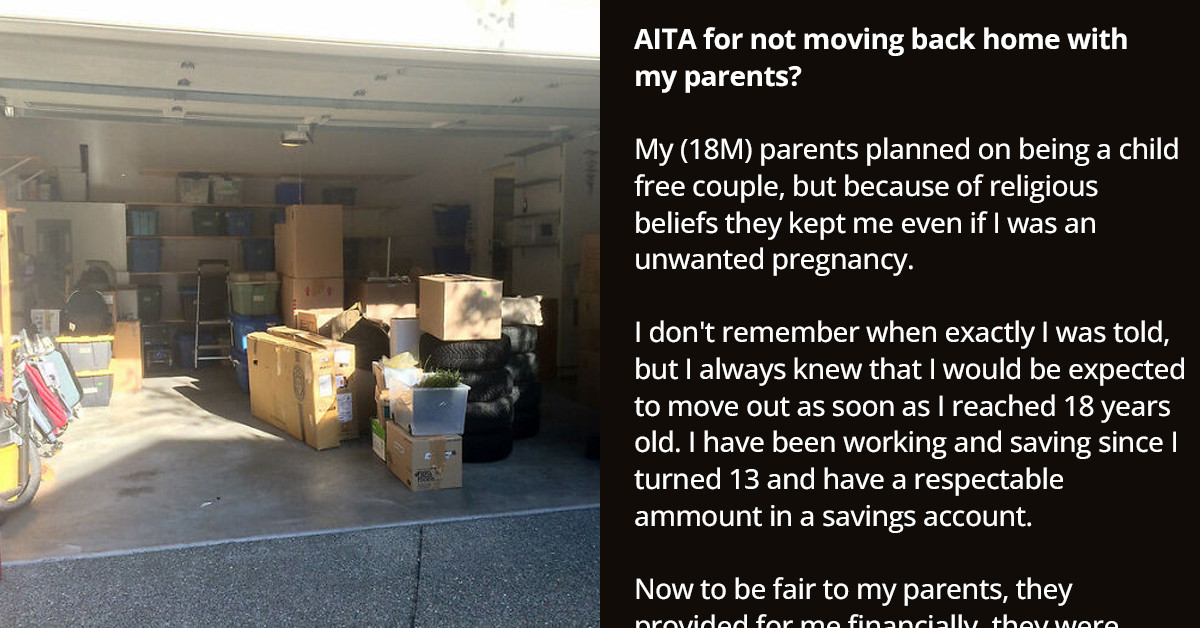 Parents Asked 18yo Kid To Move Out And Then Asked Him To Come Back But The Reason Was Not Love