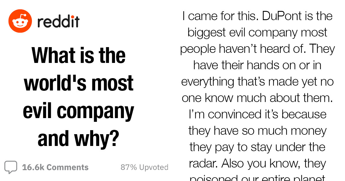 Reddit Exposes 23 Of The World's Most Evil Corporations And Get Ready To Question Your Morals Before Buying Your Groceries
