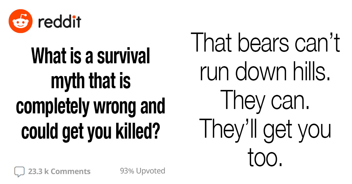 Redditors Debunked These 30 Survival Myths That Could Actually Get You Killed