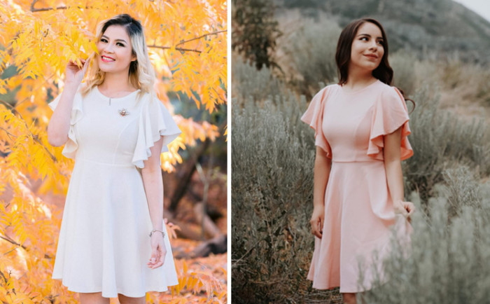 15. This cocktail dress is so pretty, you'll find it hard to choose which color to select.