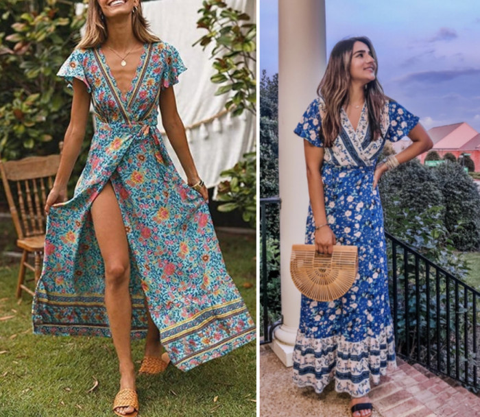 21. Go with a wrap dress if you want to exude a chill princess vibe.